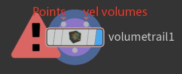 Volume trail inputs detail, points and vel volumes