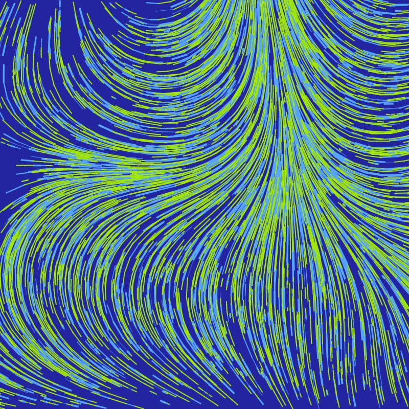 Vector fields generados con codigo en p5js Cuando el caos se organiza: P5js particulas con rumbo